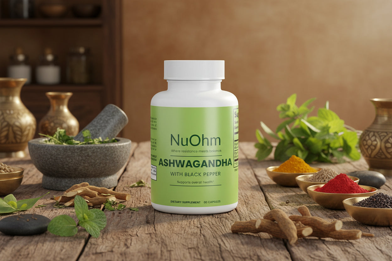 Premium Ashwagandha - Ayurvedic Stress Support Adaptogen - NuOhm