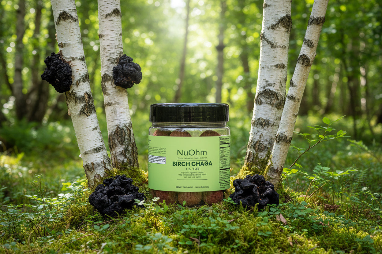 Birch Chaga Truffles - Antioxidant-Packed, Mineral-Enriched Superfood - NuOhm