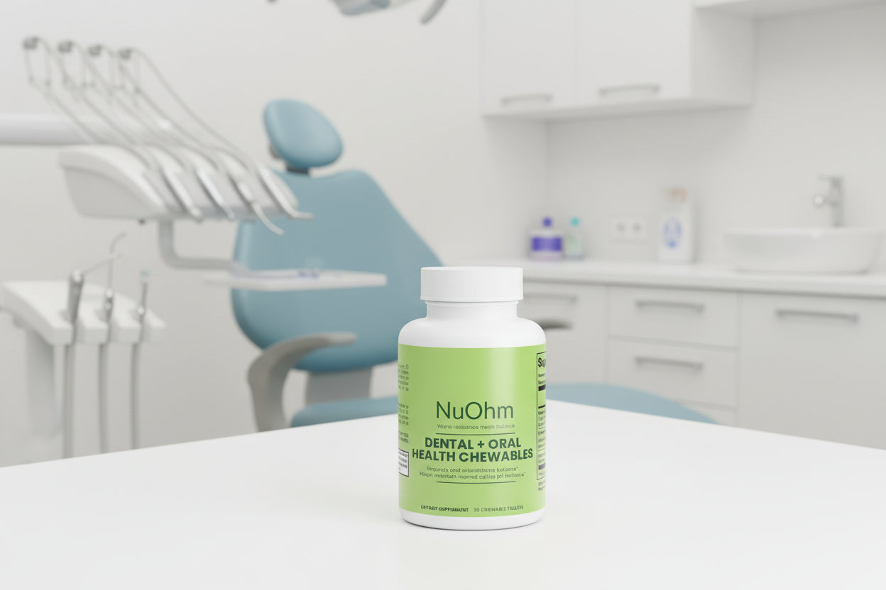 Oral Health Probiotic and Calcium - Strong Teeth, Fresh Breath - NuOhm