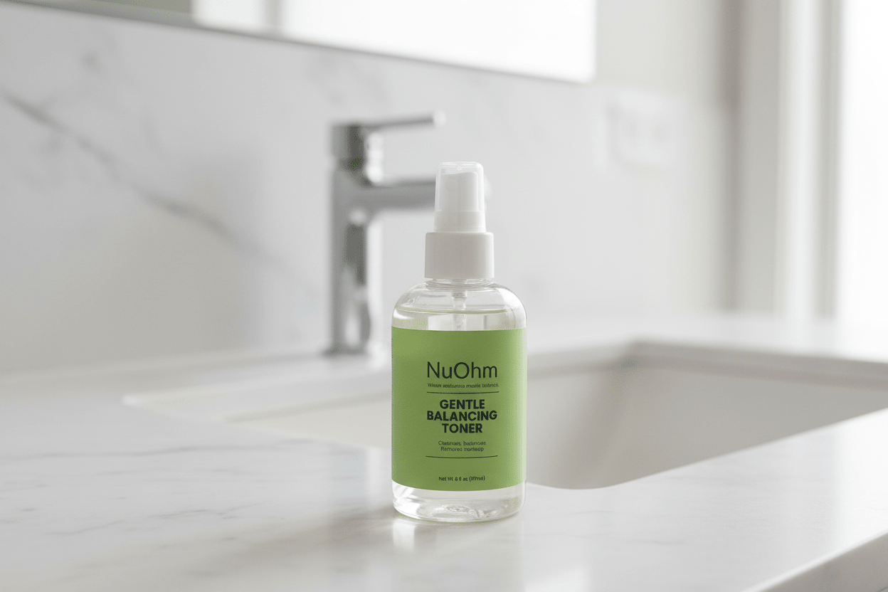 Green Tea and Chamomile Balancing Toner for Sensitive Skin - NuOhm
