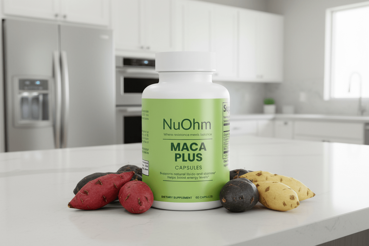 Andean Maca Plus 1,500mg - Red, Black, Yellow Varieties - NuOhm