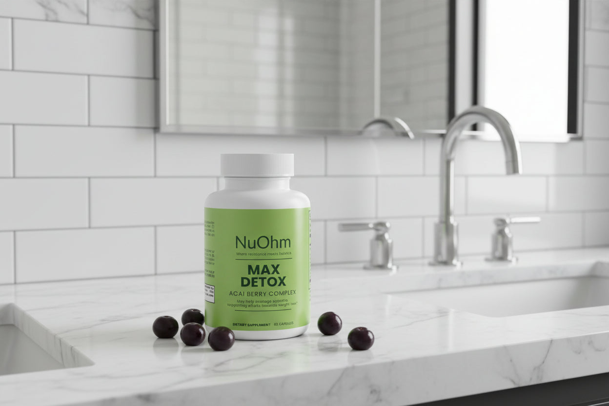 Max Detox - Psyllium, Aloe Ferox, Ginger and Papaya Digestive Support - NuOhm