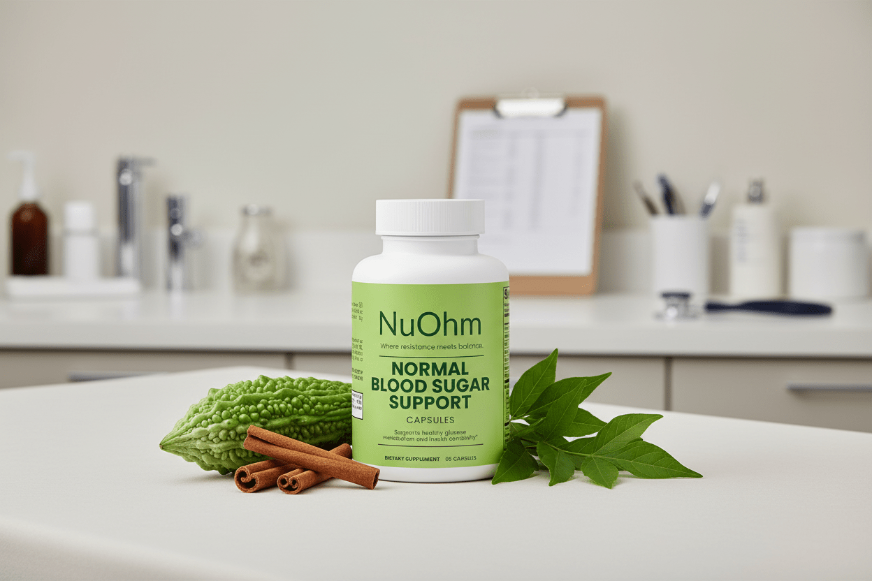 Blood Sugar Support with Bitter Melon, Cinnamon and Gymnema Sylvestre - NuOhm