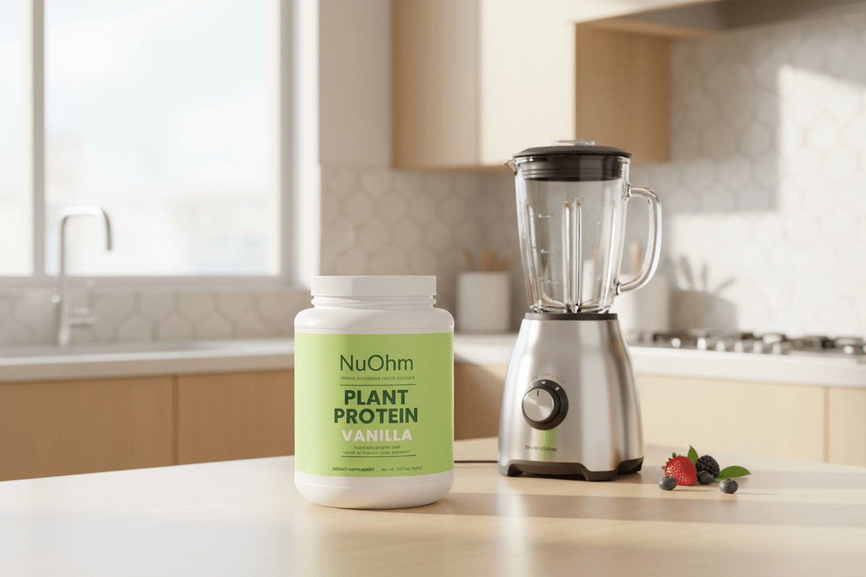 Plant Protein Powder, Vanilla - NuOhm