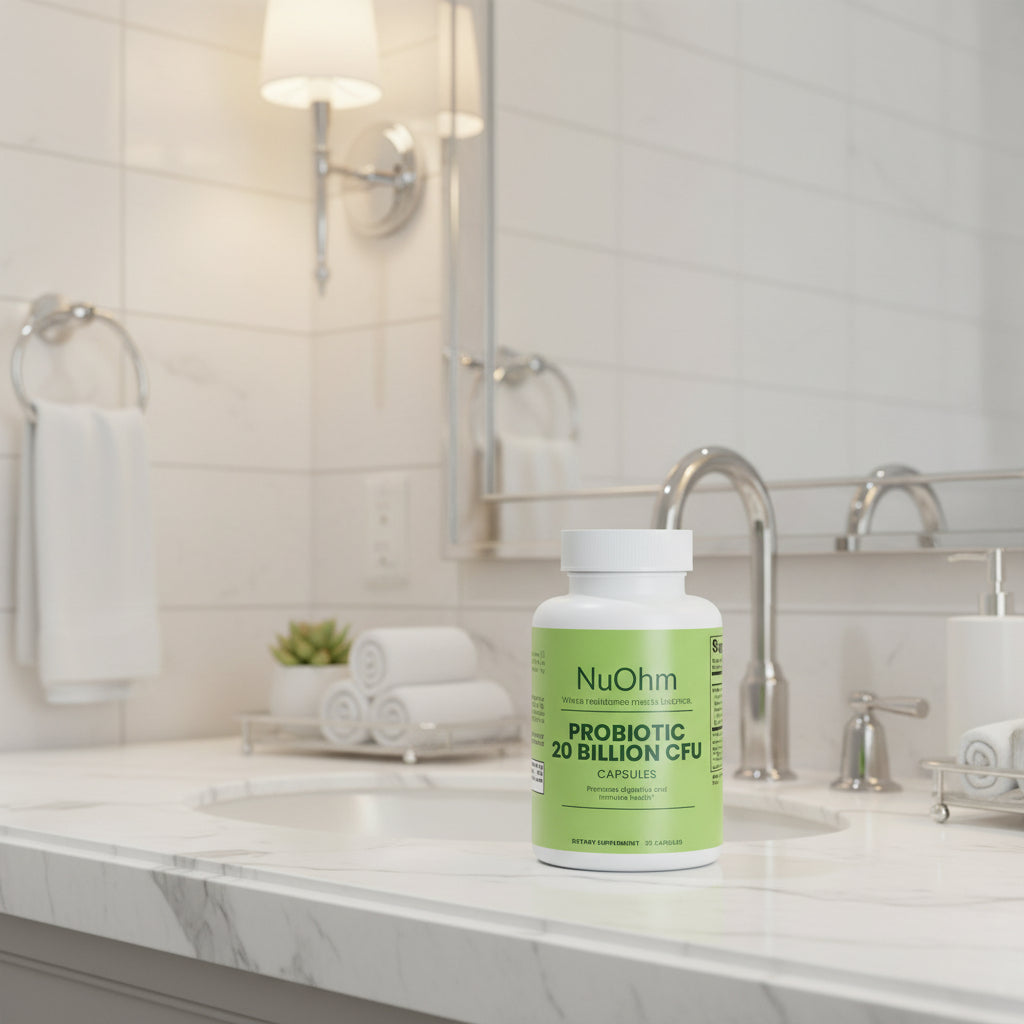 Daily Probiotic - Gut Health, Flora and Digestion Support - NuOhm